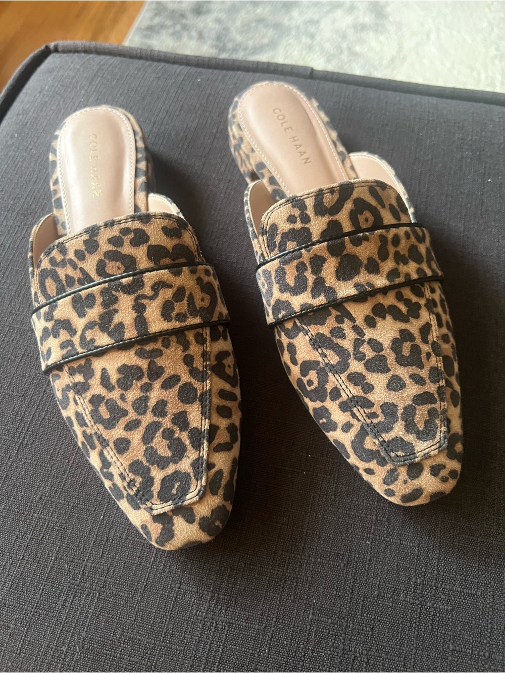 Cole Haan Leopard Mules